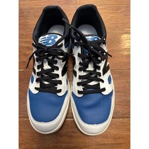 New Balance 480 White Blue Black Leather Low Top Sneakers BB480LGT Mens